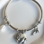 Βραχιόλι ατσάλινο με charms